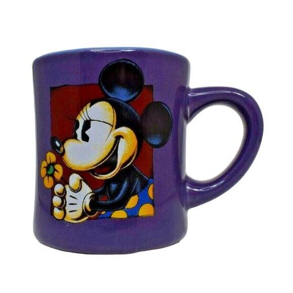 Disney Purple Minnie Mouse with Flower Ceramic 14 oz. Coffee Mug - Picture 3 of 6